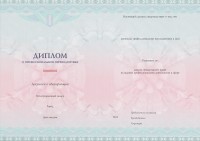 Бланк диплома о профессиональной переподготовке с типографским текстом от 250 до 1000 часов (оборотная сторона)